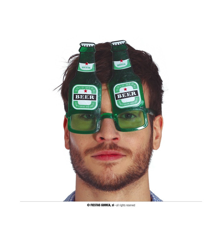Brýle - s pivními lahvemi