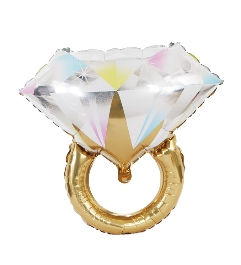 Fóliový balónek - Prsten zlatý