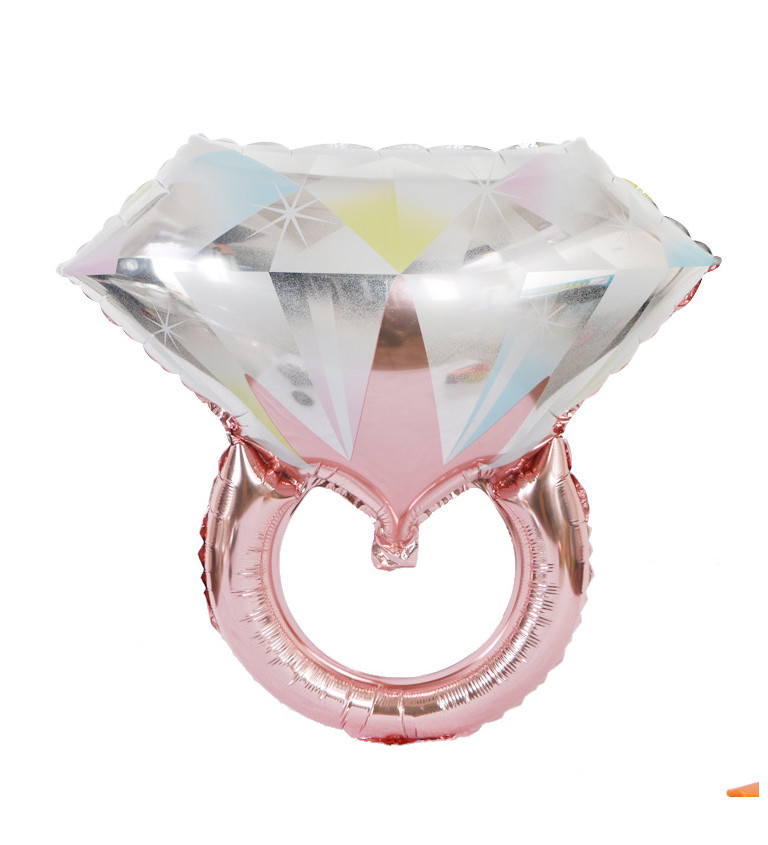 Fóliový balónek - Prsten rosegold
