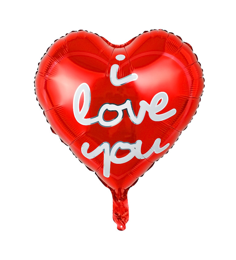 Fóliový balónek - I love you červený