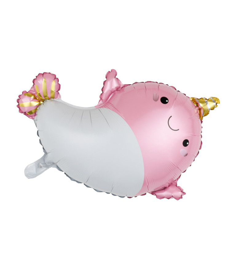 Fóliový balónek - Narval růžový
