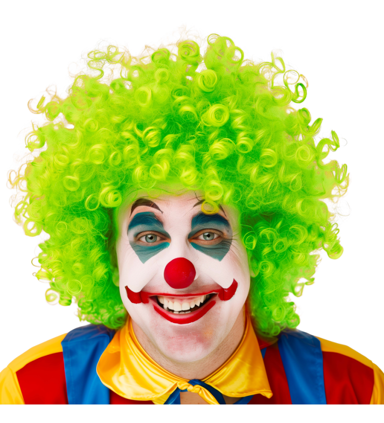 Paruka pánská afro, zelená