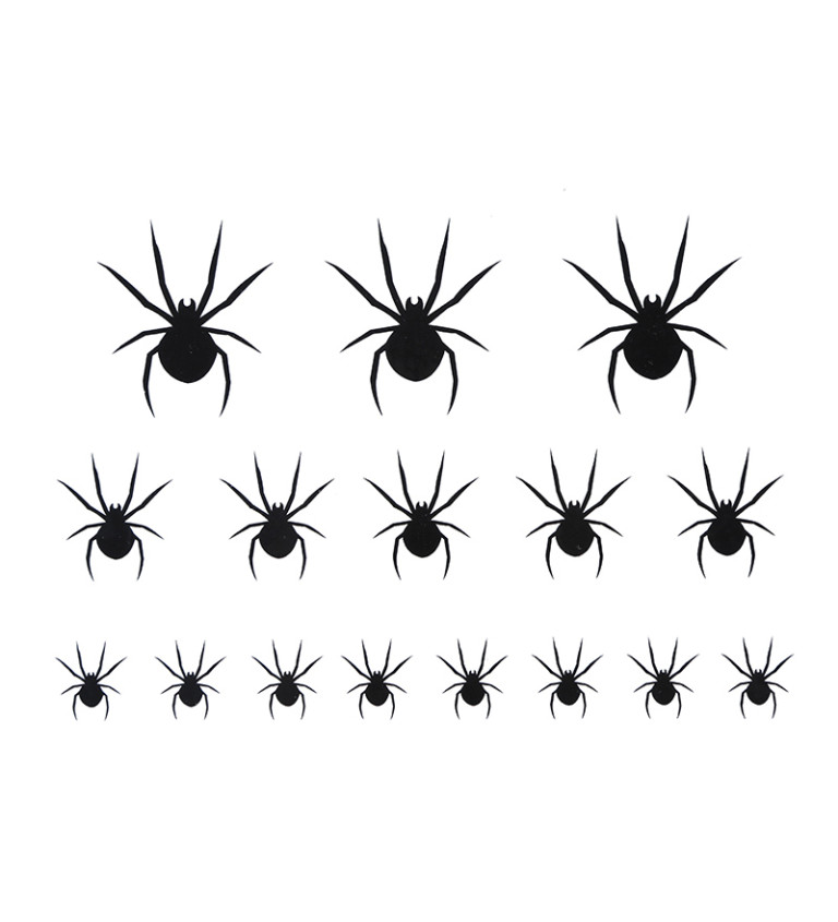 2 archy 16 samolepicích pavouků