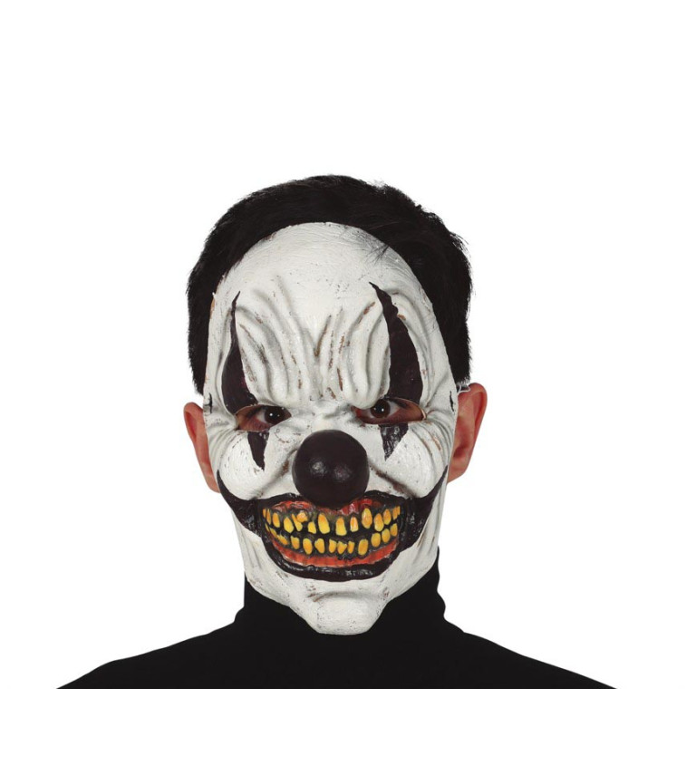 Klaunská maska, bílá