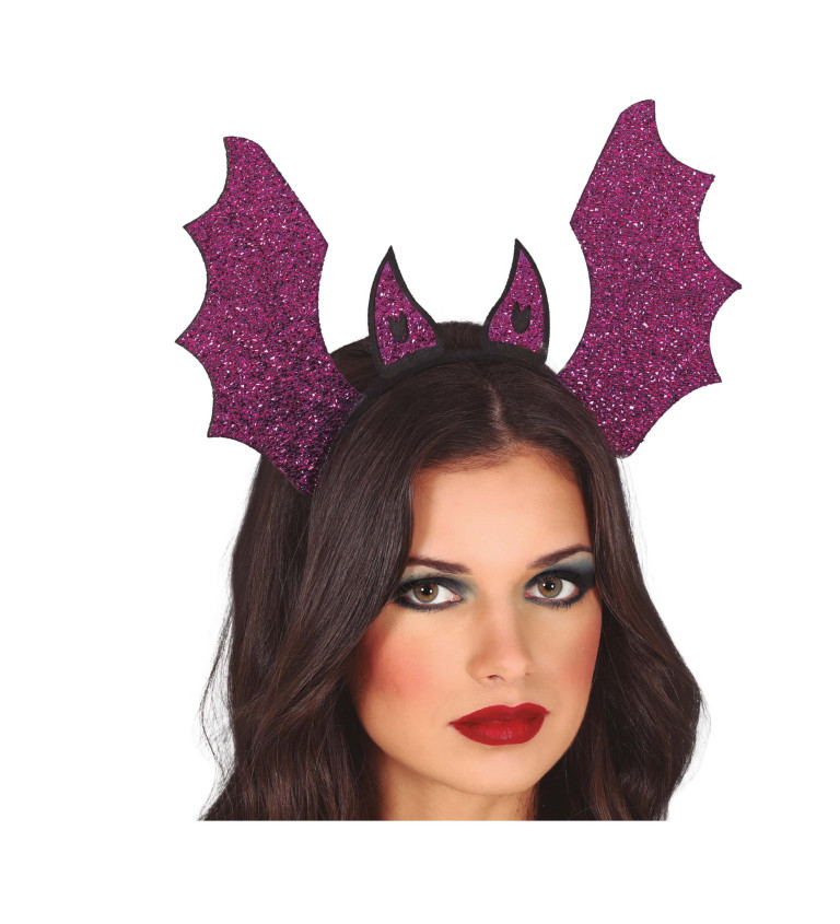 Fialová netopýří čelenka