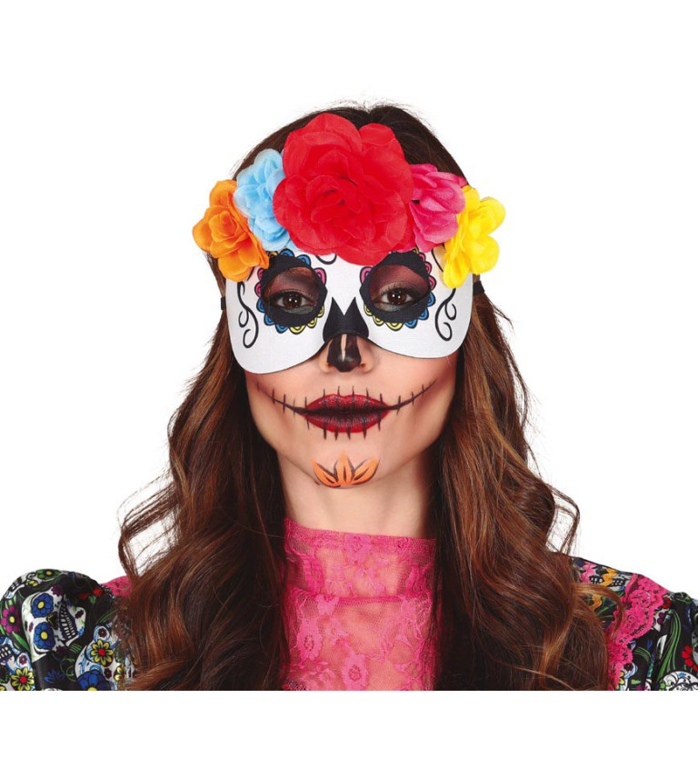 La Catrina s květinami