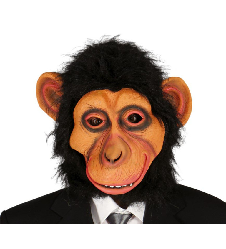 Maska šimpanze s vlasy
