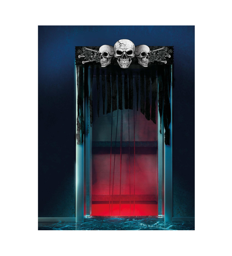 Záclona s lebkami