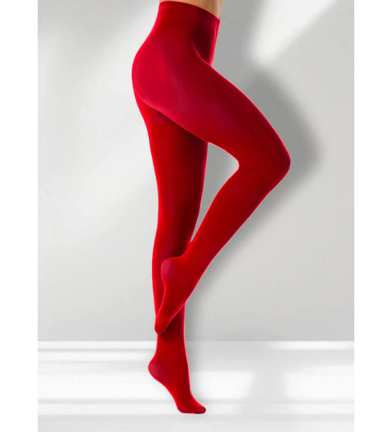 Neprůsvitné punčochy - červené