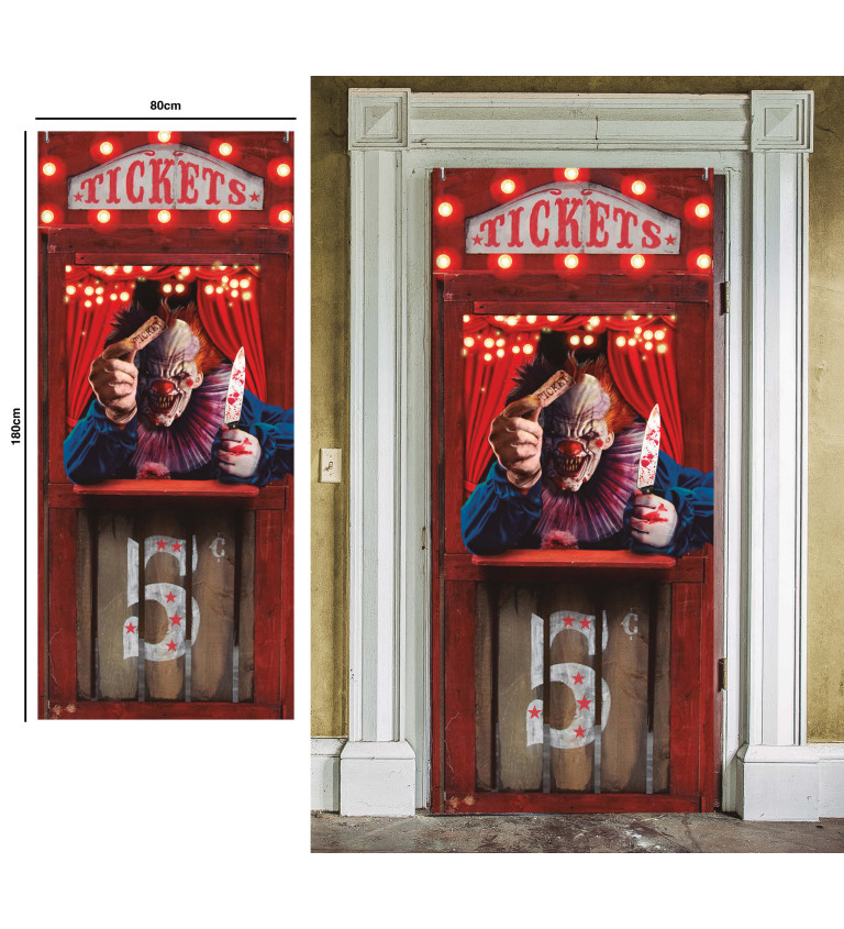 Dekorace dveří cirkusu hrůzy