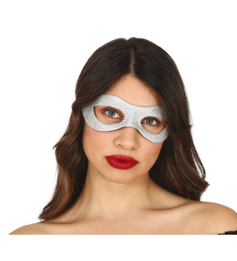 Maska - stříbrmá