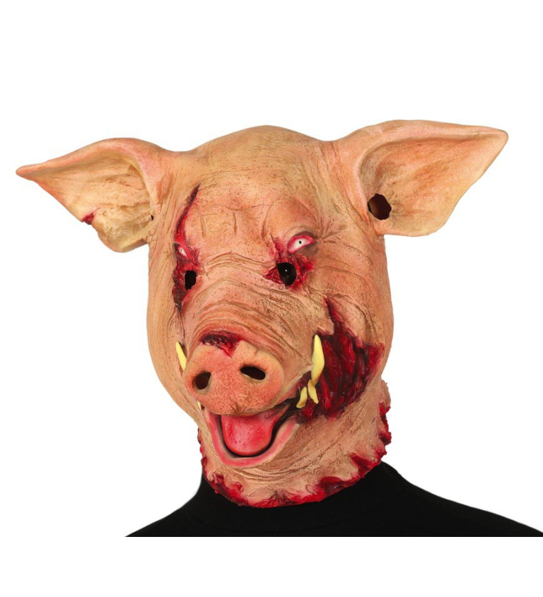 Latexová maska hrůzostrašného prasete