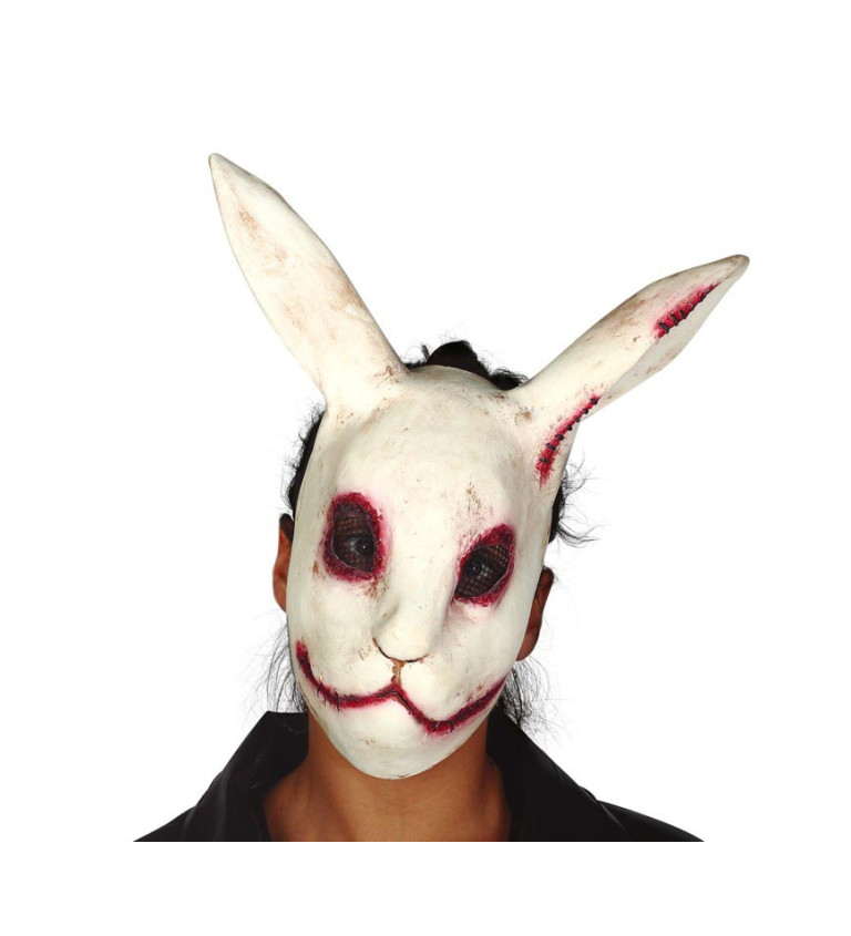 Latexová strašidelná maska králíka
