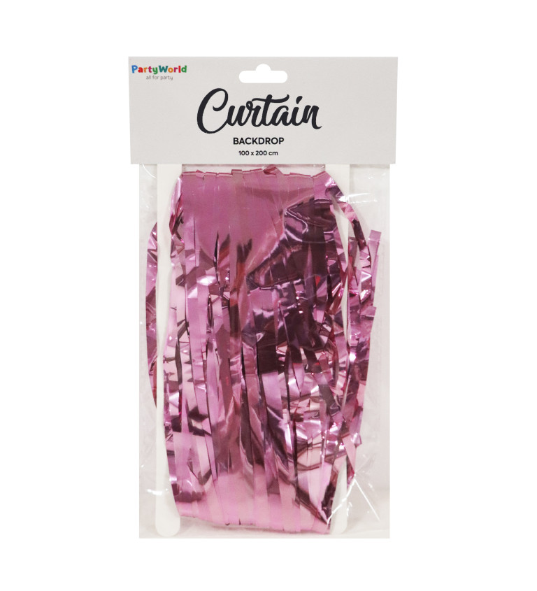 Party závěs fóliový růžový