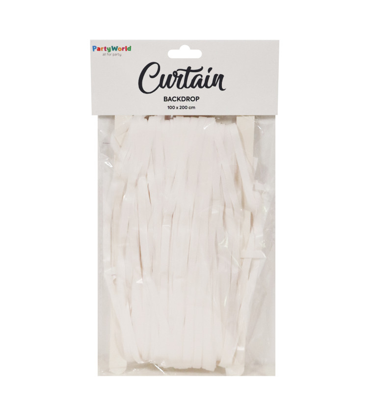 Party závěs fóliový bílý