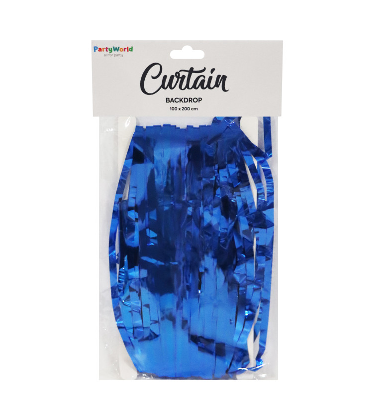 Party závěs fóliový tmavě modrý