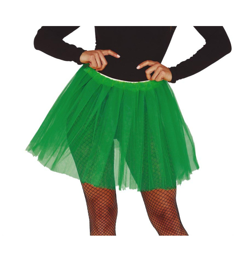 Tmavě zelená - tutu sukně