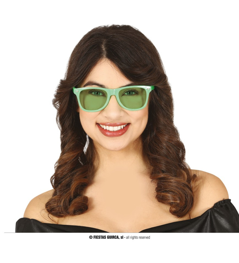 Zelené brýle - se zelenými skly