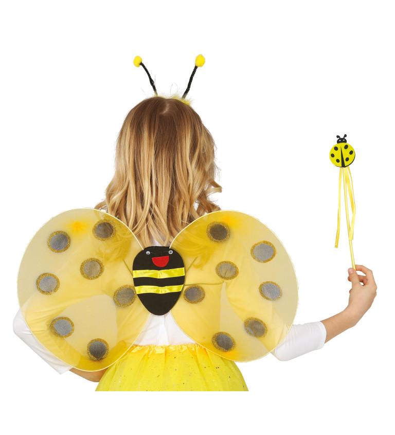 Sada - Křídla včelky s korunkou a hůlkou