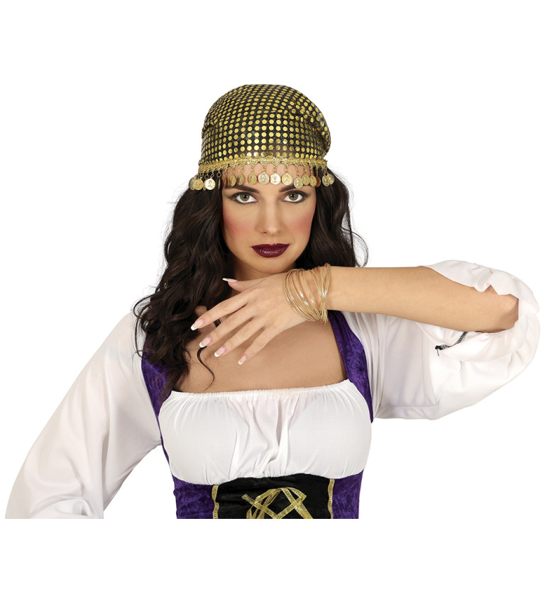 Náramek z 20 náramků - zlatý