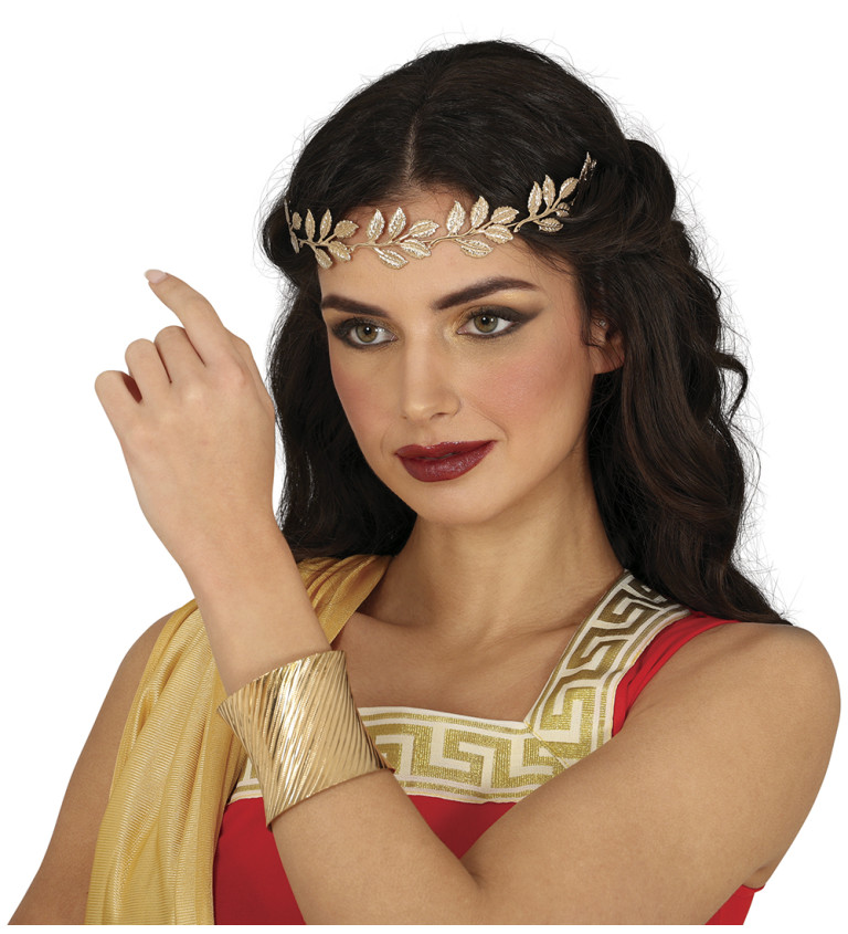 Kovový náramek - zlatý, široký