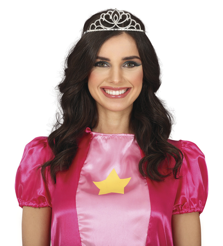 Stříbrná kovová - korunka