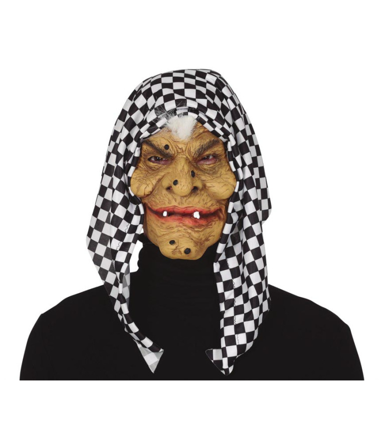 Maska Ježibaba s šátkem