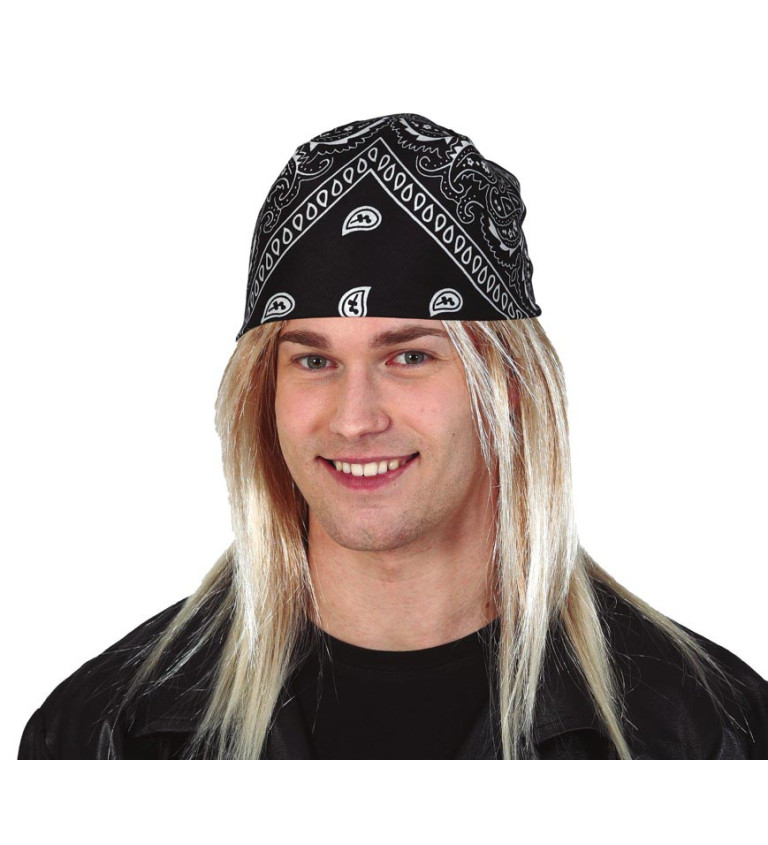 Černý - kovbojský šátek