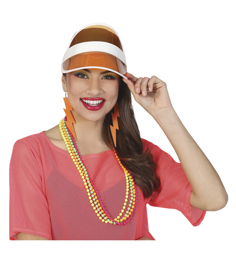 Kšiltovka z 80. let - průhledná oranžová