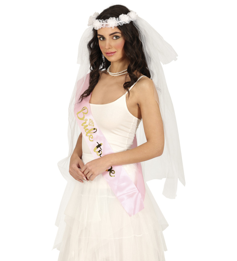 Svatební závoj - s květinovou korunkou