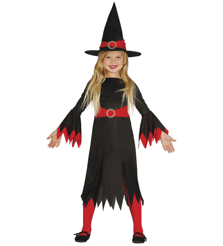 Dětský kostým červená čarodějnice