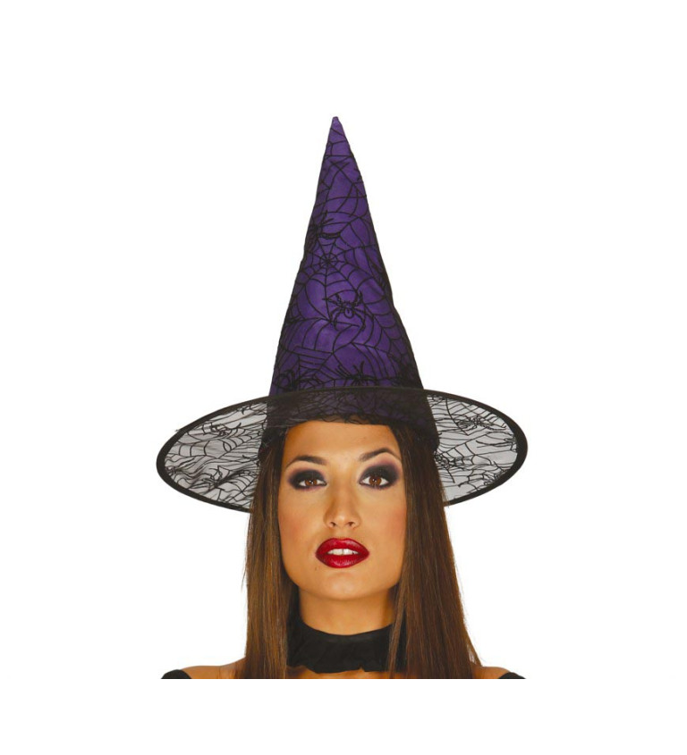 Fialový čarodějnický klobouk
