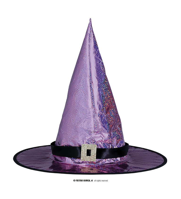 Růžový čarodějnický klobouk
