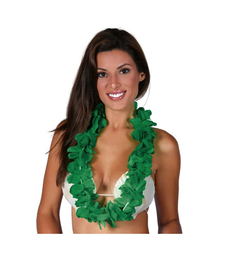 Havajský věnec - tmavě zelený