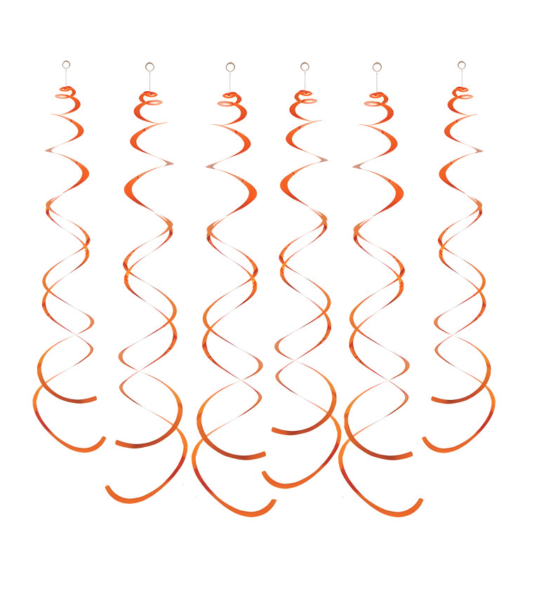Dekorační spirály - Oranžové