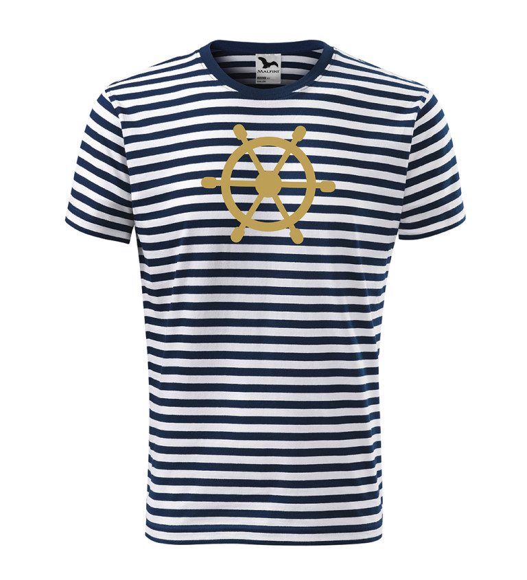 Pánské námořnické tričko - motiv kormidla