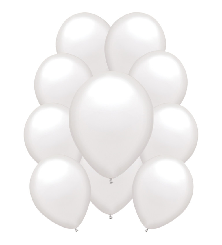Latexové balónky pastelové - Bílé