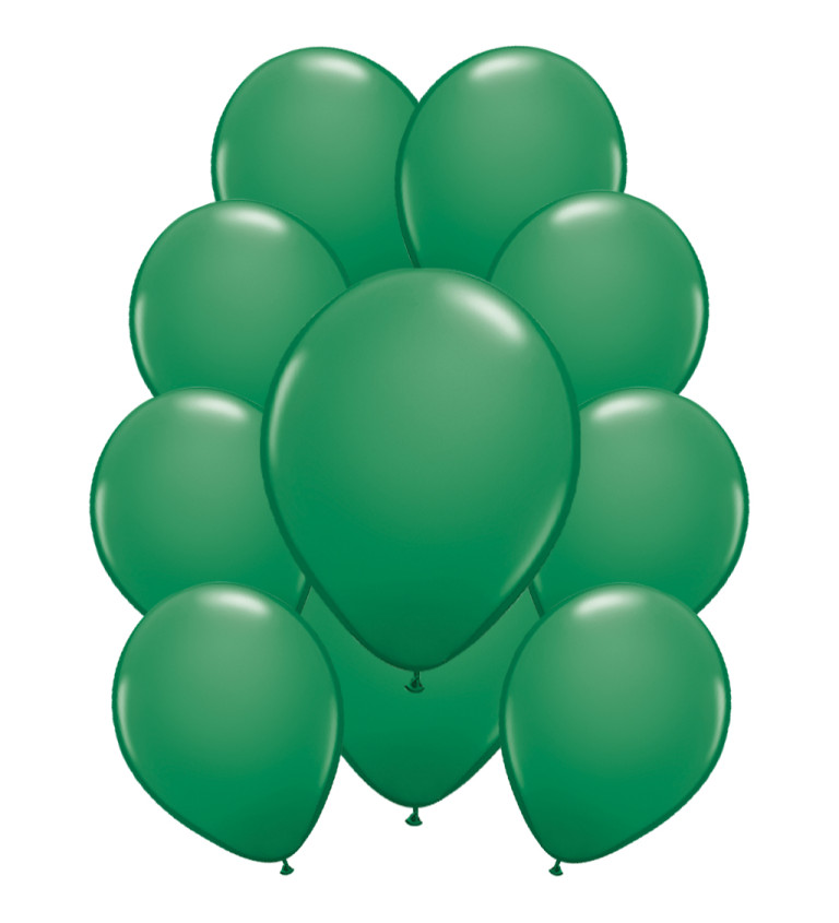 Latexové balónky metalické - Tmavě zelené