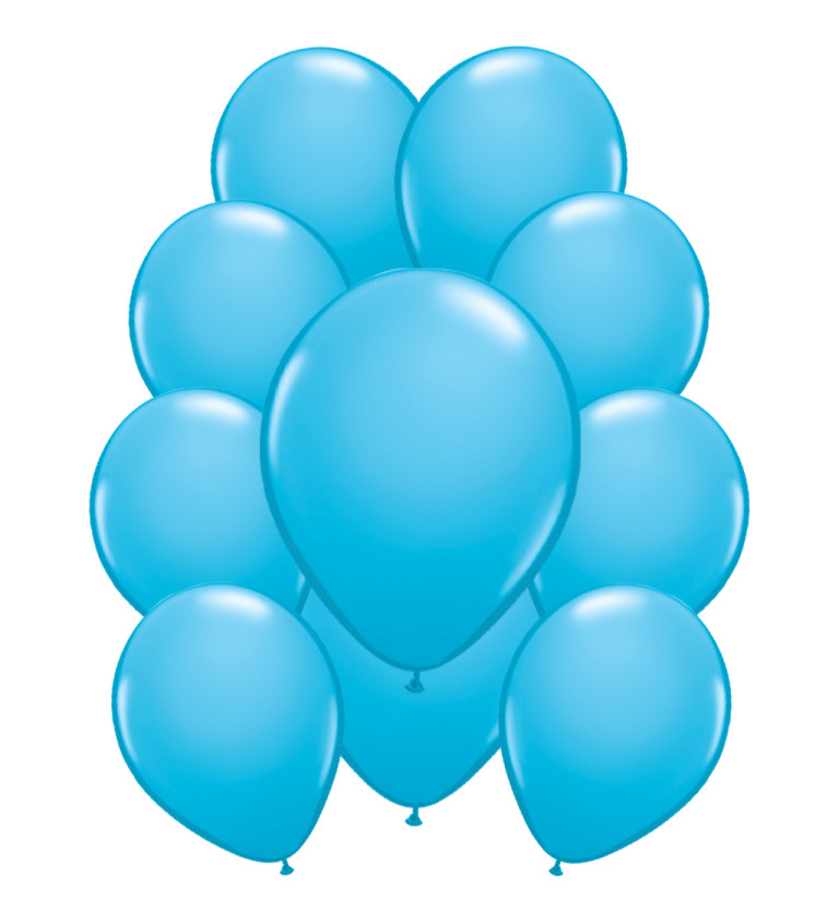 Latexové balónky metalické - Baby modré