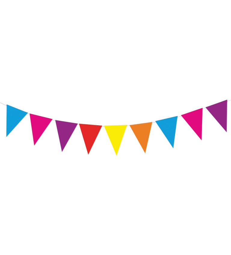 Girlanda vlajky - Barevná
