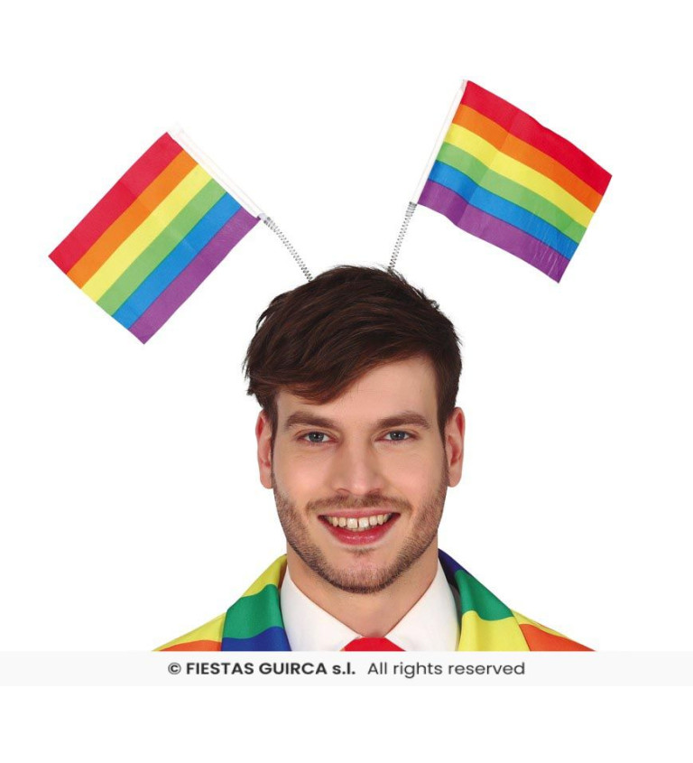 Čelenka - duhové vlajky