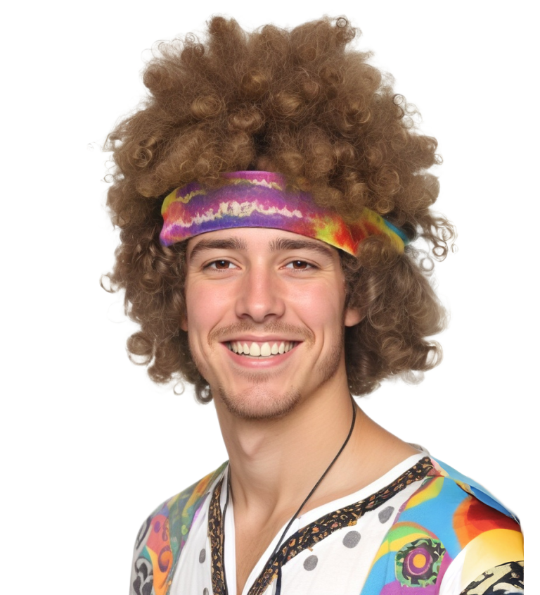 Paruka pánská hippie afro
