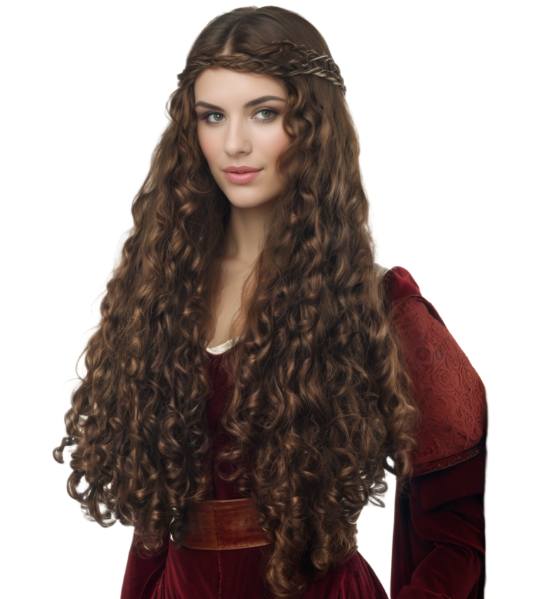 Paruka dámská středověká princezna