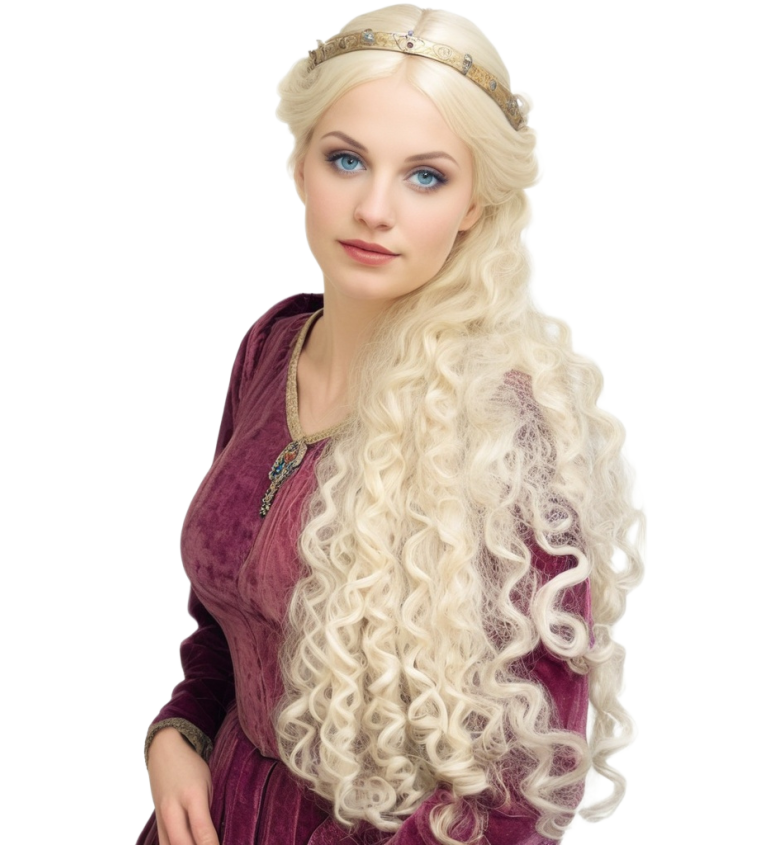 Paruka dámská středověká královna