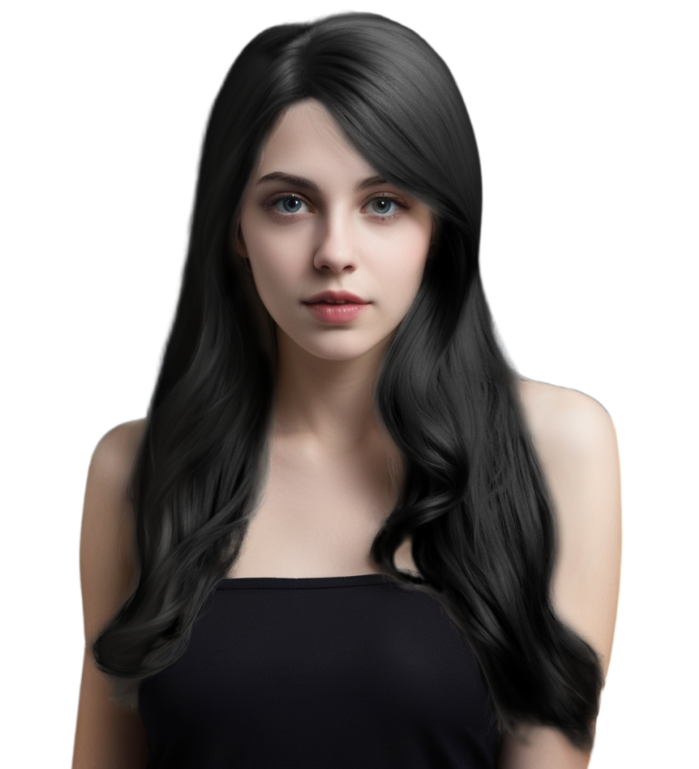 Dámská paruka - Denise, Černá